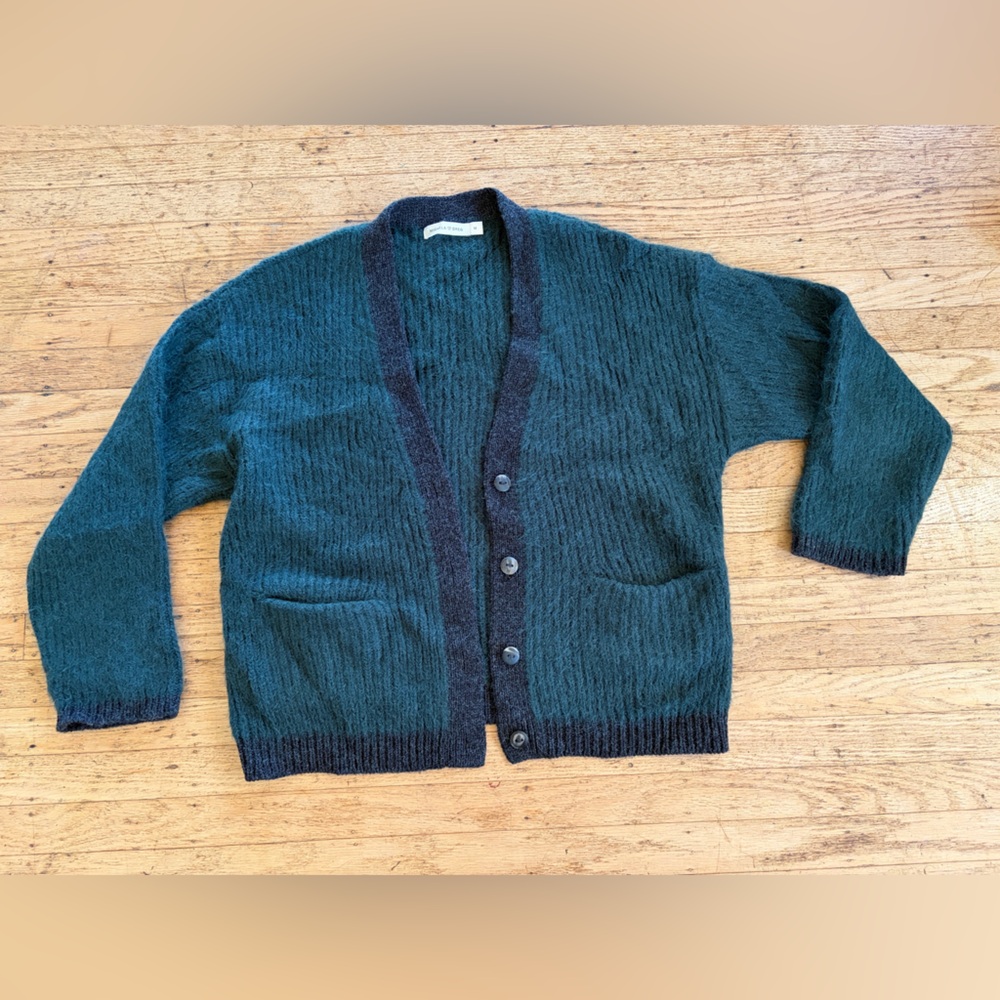 Micaela Greg Forest Kiko Cardigan alpaca and wool so soft and warm